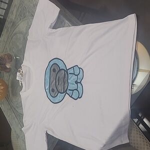 BATHING APE MENS WHITE TEE SHIRT NEW MEDIUM SIZE